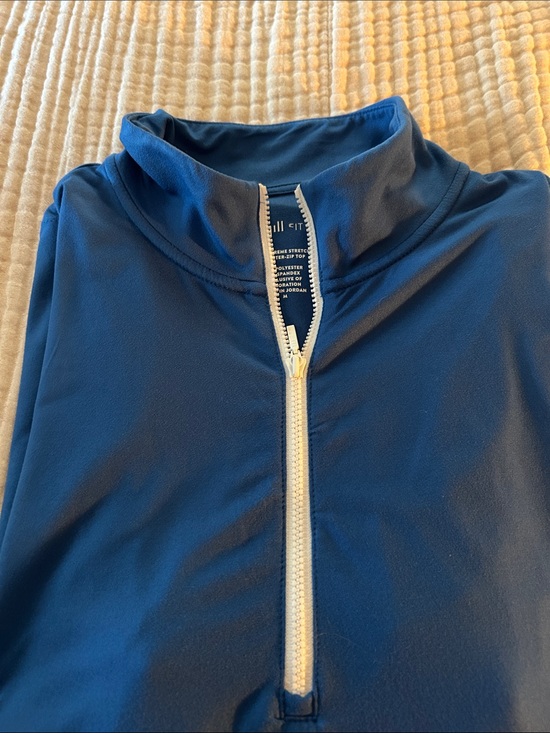 J. Jill Tops - J. Jill Navy Quarter-Zip Top with Golden Zipper